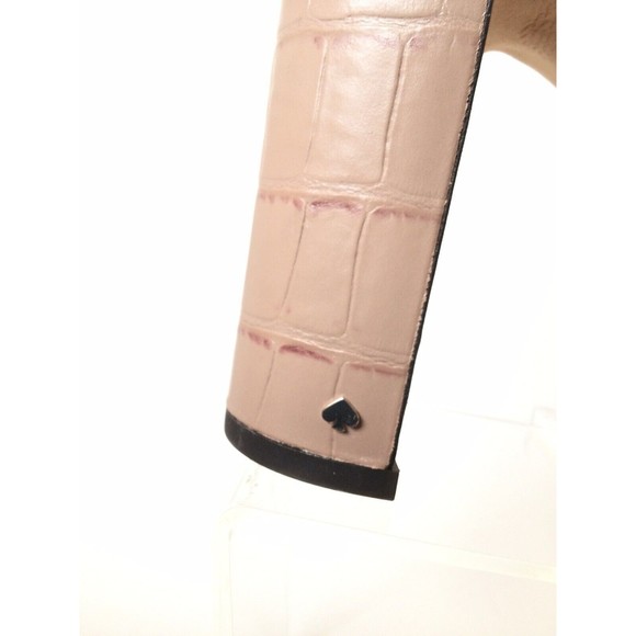 KATE SPADE Barrett Snake Print Round Toe Platform Leather Booties Beige (Size 6) - Picture 8 of 12